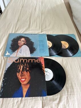 Adonna Donna Summer Vinyl Lot with Blue and Cream Covers
